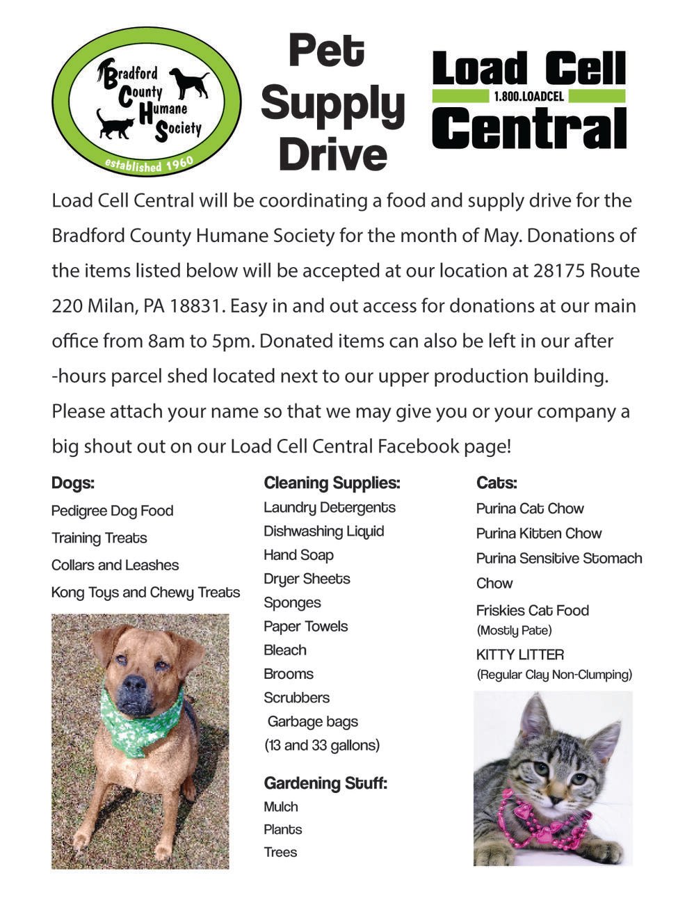 Pet Supply Bradford County Humane Society